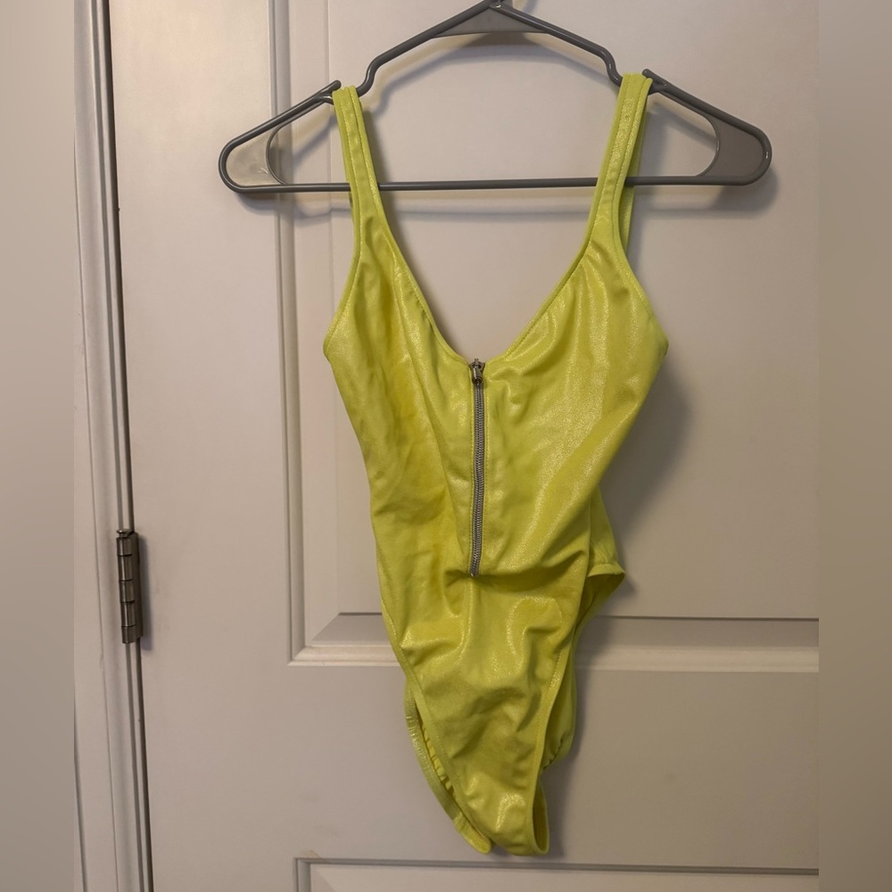 Unique Bright Yellow Vintage Retro One Piece Swimsuit